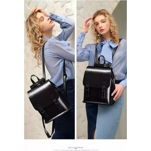 Vrouwen Lederen Rugzakken, Vintage Vrouwelijke Schoudertas, Reizen Rugzak L, Leather Women Backpack