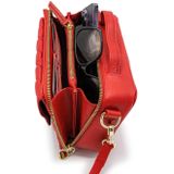 MOSZ Dames Tassen / Crossbodytas / Handtas - Leer - Naomi - Rood