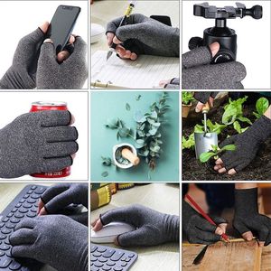 Therapeutische handschoenen | Extensso® | Grijs | Maat L | De enige echte | Compressie Handschoenen | 44% cotton, 44% polyester, 12% spandex