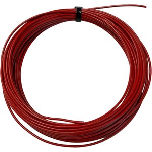 Stekkersnel - Elektra montage draad kabel snoer - 1mm² - Rood- 10meter