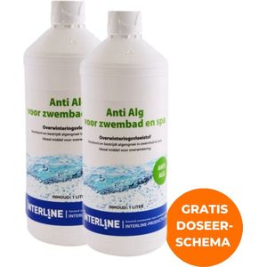 2x Interline Anti Alg 1 liter - Inclusief doseerschema - Anti Alg voor zwembad - Algenbestrijding - Anti Alg voor kleine en middelgrote zwembaden