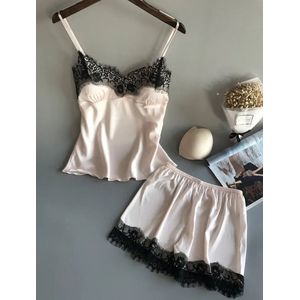 2-delige Erotische pyjama set - Top en Broek rokje - Sexy strapless - Mouwloos - Nachtkleding - Slapen - Uitdagende look