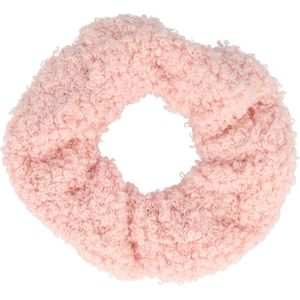 Scrunchie Haarelastiek Teddy Stof Roze