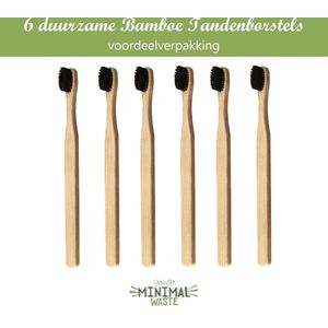 Volwassen bamboe tandenborstels - 6 stuks