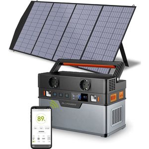 Allpowers Zonnepaneel Set – Met Solar Power Station – 78000mAh – 110/220V – Zonne Energie Generator – 18V Zonnepaneel – Opvouwbare Zonnepaneel – Uitstekende Kwaliteit