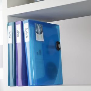 Documentenmap/Documentenbox, 40 mm Rug, Set van 5 - Diverse Transparante Kleuren, Verpakking van 5