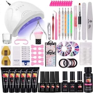 Nagelstad - Gelnagels Set - Polygel Kit - Nepnagels Starterspakket - UV Gellak Set - 10 Kleuren Gel - Manicure Set