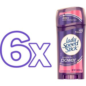Lady Speed Stick Wild Freesia Invisible Dry Power Deodorant - 6 x 65g