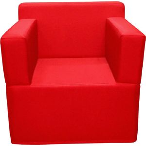 Stoel rood fauteuil kinder Tubbli waterproof en slijtvast in vele kleuren. Modena 60cm