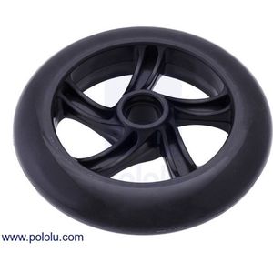 Scooter/Skate Wheel 144×29mm - Black Pololu 3281