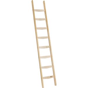 Enkele ladder hout - 8 treden/sporten - Stahoogte 213 cm - Houten trap