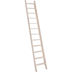 Zoldertrap - 12 treden - Stahoogte 243 cm - Houten ladder - Molenaarstrap - Beuken trap