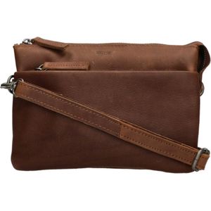 DSTRCT Kleine Crossbodytas / Schoudertas Dames - Leer - Waxy - Cognac
