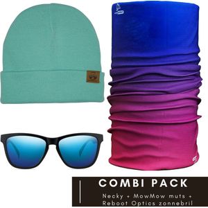 Necky nekwarmer + MowMow muts + Reboot Optics zonnebril | voordeelpack