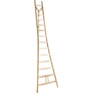 Driepootladder - 14 treden/sporten - Stahoogte 363 cm - Houten ladder