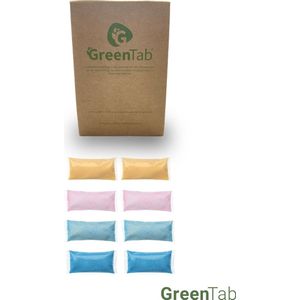 Greentab Try out box – Biologisch  Schoonmaakmiddel  - 8 x 1 liter - duurzaam - cleaning tabs - schoonmaak tabs-- plasticvrij  - alles reiniger - keuken reiniger - glas reiniger - sanitair reiniger - schoonmaak pakket - zero waste - 8 liter-