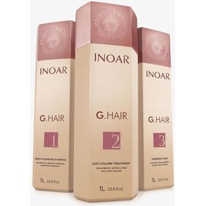 Inoar G Hair Keratine Treatment Keratine Behandeling 3x1000ml voor elk haartype gezond&glad haar