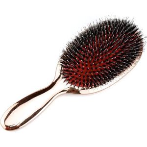 Extensions Borstel Rose Goud | Haarborstel Zwijnenhaar/Varkenshaar | Hair Brush |Tangle | Haarborstels antiklit