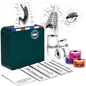 Equivera Mini Printer - Starterpack - Pocket Printers - Draagbare Printer - Mobiele Printer - fotoprinter