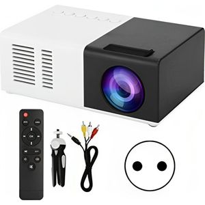 Mini Beamer - Input tot 1920x1080 - Inclusief statief - Projector - Mini Projector - HDMI - USB - Zwart / Wit - Draagbaar - Ingebouwde speaker