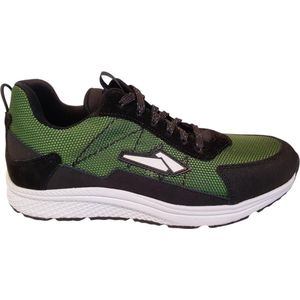 Piedro Sport - Lage Sneaker - Zwart met Kaki - Leder