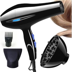 Ionische Föhn – 2800W Haardroger met 2 Opzetstukken – 4 Warmte- en Snelheidsstanden – Inclusief Diffuser & Stylingmond – LED Indicatielamp – Compacte Reisföhn – Anti-Pluis – Voor Alle Haartypen