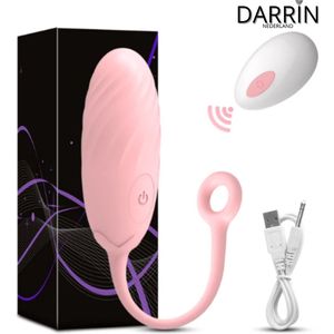 Draagbare Mini Vibrator Ei voor Vrouwen (licht Rose)- Clitorale Stimulatie - 10 Levels - G-spot - Vibrator voor Vrouwen - Seksspeeltje voor Koppels - Draadloze Afstandsbediening - Volwassen Seksspeeltje en Stimulator - Vibrerende Ei