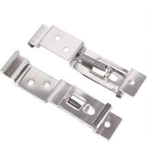 RVS Kenteken / Nummerplaat Houders - Frame Beugels Clips Klemmen (set)