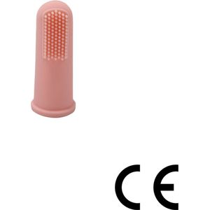 Baby tandenborstel - doorkomende tandjes - tandvlees massage - vinger tandenborstel - baby/peuter - silicone - vingertandenborstel baby - Rose inclusief opbergdoosje