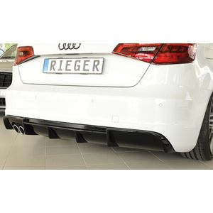 RIEGER - PERFORMANCE DIFFUSER / VALANCE - AUDI A3 S LINE  PREFACELIFT HATCH / SPORTBACK - GLOSS BLACK