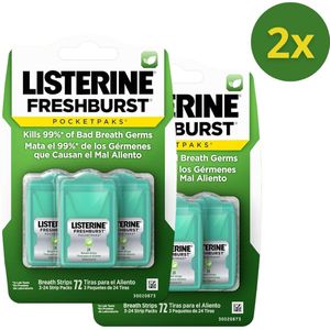 Listerine Freshburst Pocket Paks - Strips Tegen Slechte Adem - Geen Mondwater Nodig - Total Care- 6 Stuks