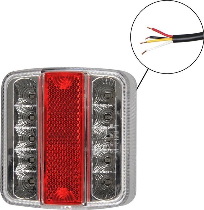 ProPlus - Aanhanger Achterlicht - Rood - 4 Functies - 14 LED - E4 Gekeurd, 12V, IP67 Waterdicht