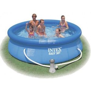 Intex Zwembad inclusief pomp - Easy set pool - 305 x 76 cm met waterpomp  12 V- Blauw