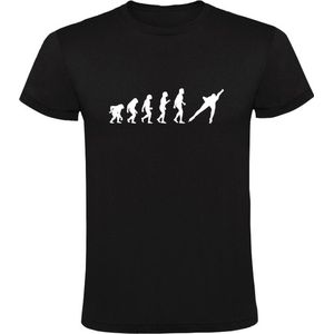 Schaats Evolutie Heren T-shirt | wintersport | sport | ijsbaan | kunstijs | teamsport | Zwart