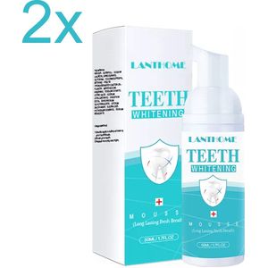 2x Lanthome - Whitening Schuim Tandpasta - 2 in 1 - 50ml - DUO DEAL!