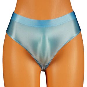 Strakke glanzende heren slip - Mini slip voor mannen - Vrouwen stijl - Bikini trunk - Erotische thema ondergoed - BDSM