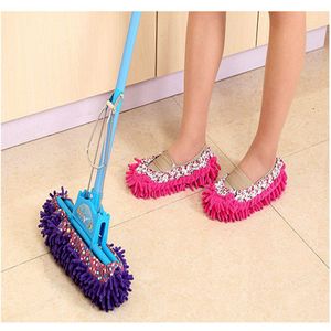 Set van twee dweil schoenen | Sloffen schoonmaken | Leuke sloffen | Micro fiber | Cleaning slippers | Goede kwaliteit