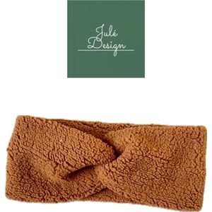 Julé Design winter teddy haarband cognac meisjes