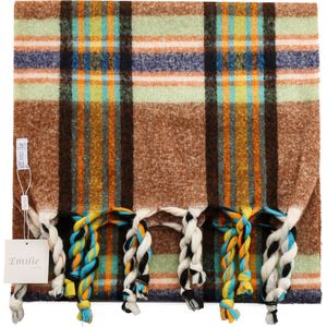 Emilie scarves – wintersjaal – bruin – groen – geruit