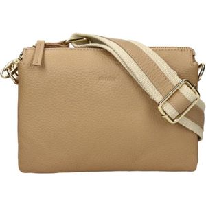 DSTRCT  Crossbodytas / Schoudertas Dames -  Leer - Floater Field - taupe