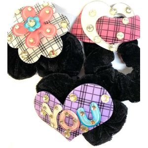 Scrunchie - Haarelastiek - Haar Wokkel - Fluweel - Armbandje - Set 3 Stuks