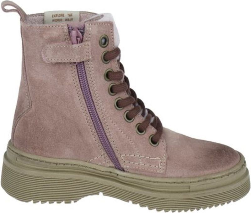 LEF - Booty - Bikerboots - Roze Combi - Suede Leer