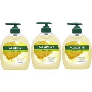 Palmolive Hygiëne Plus Anti-Bacteriële Handzeep Pomp - Melk+Honing - 3 x 300 ml - Voordeelverpakking