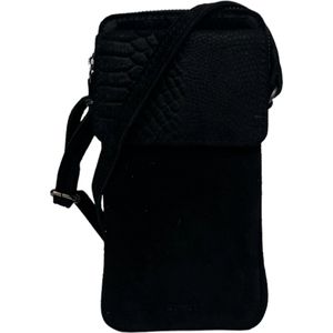 DSTRCT Limited Leren Suede Telefoontasje Zwart