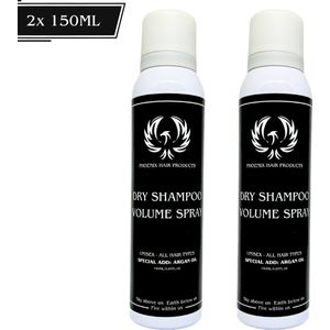 Phoenix Hair Products - Droog Shampoo - 2x 150ML - Alle Haar-types - Volume - Argan Olie - Dry Shampoo