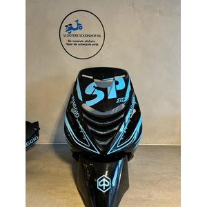Piaggio Zip Stickerset - Piaggio Zip SP set - Zip SP - Scootersticker - Scooter Accessoires - Voorkap - Mat Licht Blauw