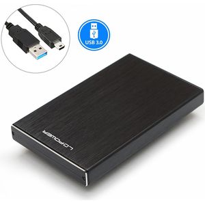 USB 3.0 Super Speed USB3.0 - Externe Harde Schijf Behuizing voor 2.5'' inch SATA of HDD/SSD - Aluminium - Zwart