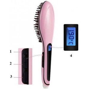 Stijlborstel-roze-krachtig-230 graden-haar-stijlen-compact-230V