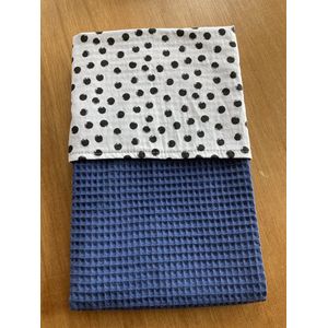 Kinderwagendeken blauw/ongelijke nop