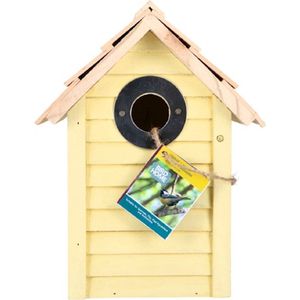 Bird Home - Vogelhuisje - Nestkast Bonaire Geel Voor Diverse Vogels Zoals Mussen en Koolmeesjes - Kerstcadeau